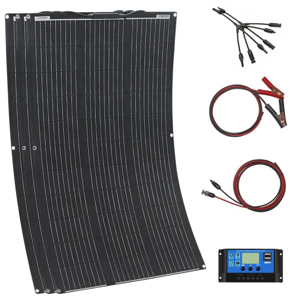 Color: Other, Ships From: CHINA - New Solar panel kit and 300w 200w 100w flexible solar panels 12v  F640-12000044829934409