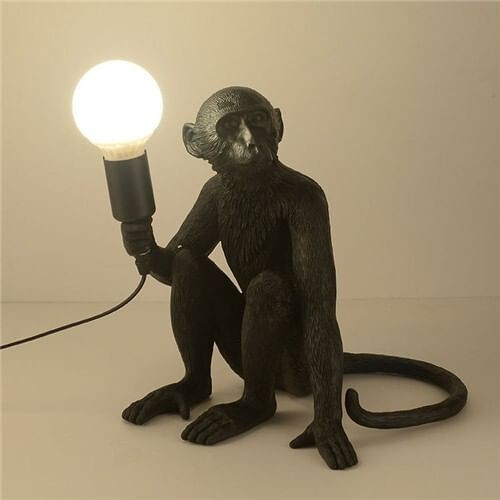 Vintage Style Home Light Wholesale Monkey Wukong Shape Unique Design Table Lamp - Black A392-flig0151