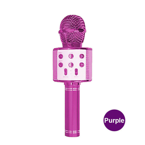 Ws858 Mobile Phone Microphone Wireless Bluetooth Microphone Speaker 800mah Ktv Player Purple K484-PEL_0JXF32KE