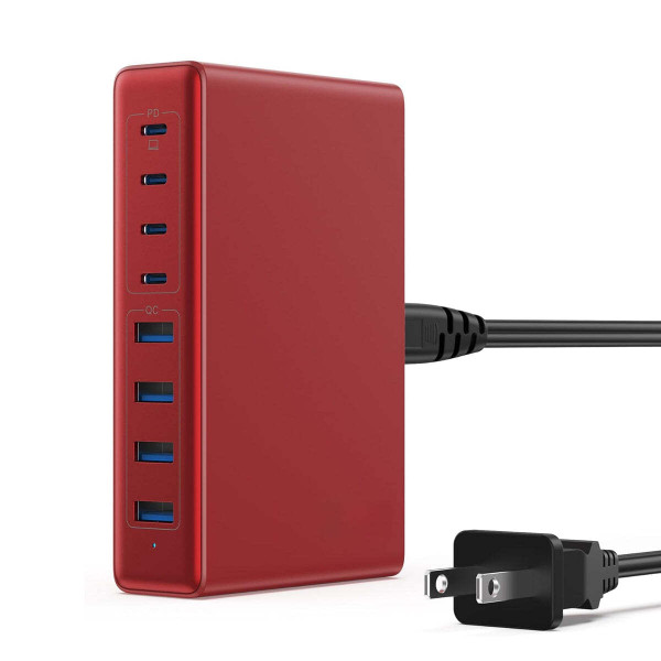 Color: RED - Power Wall USB-C Charger For Phones And Devices - Charge Everything Faster And Smarter! K290-51284561658129