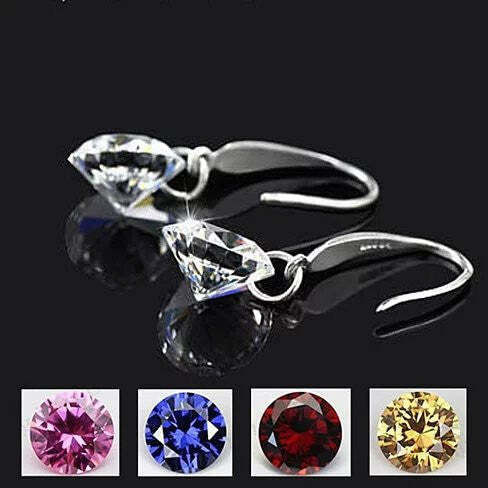 Color: Champagne Diamond - Colorful Diamonds in the Sky Drilled Austrian Crystal Diamond on a Sterl K290-1223769904