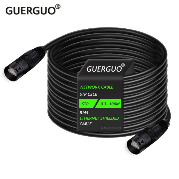 Color: WHITE, Length: 1m - 0.3M-100M Cat5/CAT6 Stage Ethernet Extension Shielded Cable Outdoor&Indo F640-12000037828472700