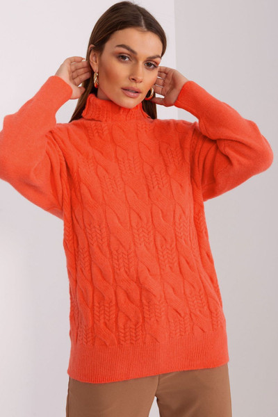 orange - Turtleneck model 189892 AT U704-189892