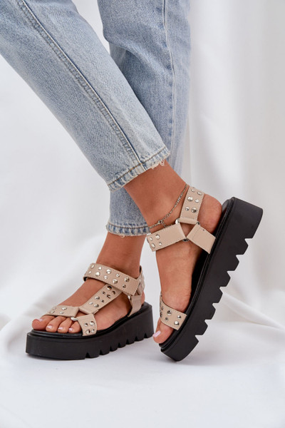 beige - Platform sandals model 210160 Step in style U704-210160