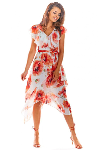 white - Cocktail dress model 133673 awama U704-133673