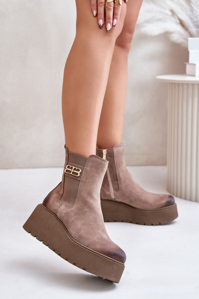 beige - Buskin boots model 201181 Step in style U704-201181