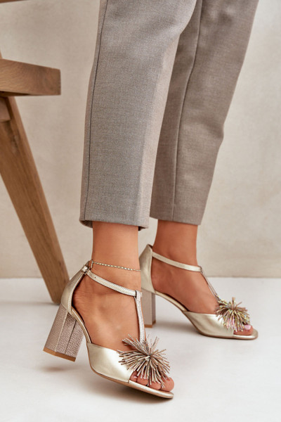 yellow - Heel sandals model 212584 Step in style U704-212584