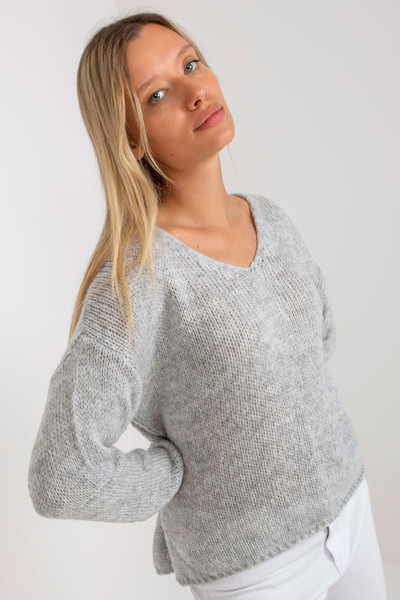 grey - Jumper model 170460 Och Bella U704-170460