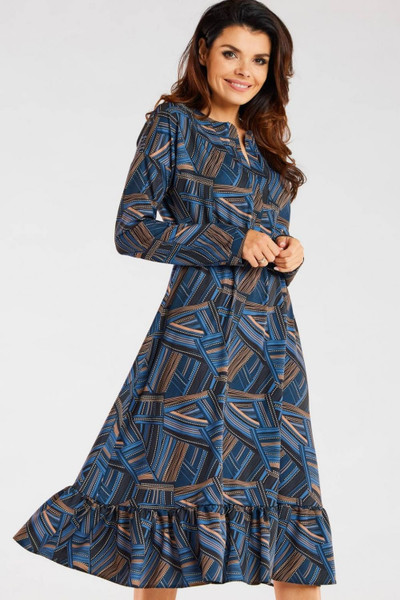brown - Daydress model 176854 awama U704-176854