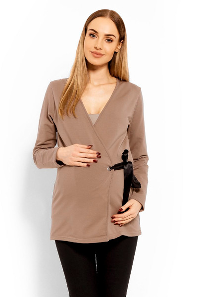 beige - Maternity blouse model 113241 PeeKaBoo U704-113241
