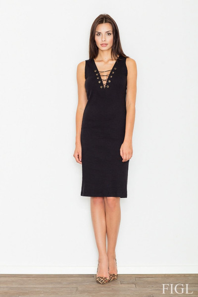 black - Evening dress model 62653 Figl U704-62653