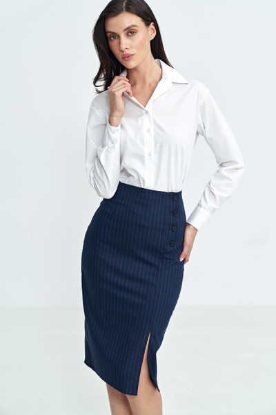 navy blue - Skirt model 202486 Nife U704-202486
