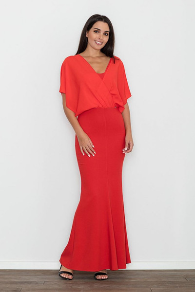 red - Long dress model 111036 Figl U704-111036