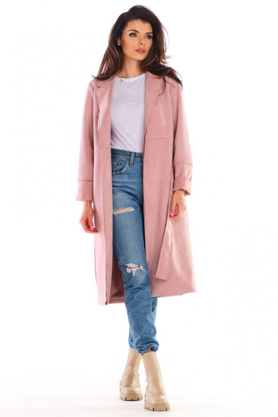 pink - Coat model 158740 awama U704-158740