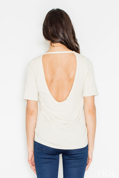 beige - Blouse model 50061 Figl U704-50061