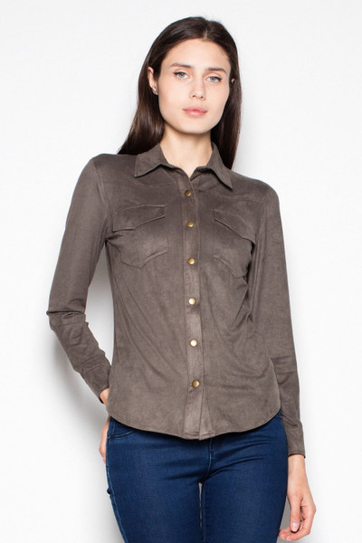 green - Long sleeve shirt model 77464 Venaton U704-77464