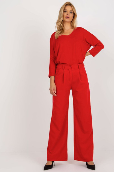 red - Women trousers model 181351 Italy Moda U704-181351
