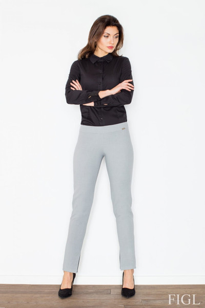 grey - Women trousers model 60182 Figl U704-60182