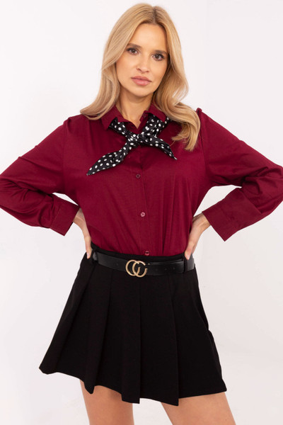 red - Long sleeve shirt model 204365 Italy Moda U704-204365