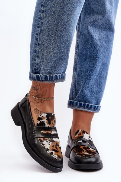 black - Heeled low shoes model 188502 Step in style U704-188502