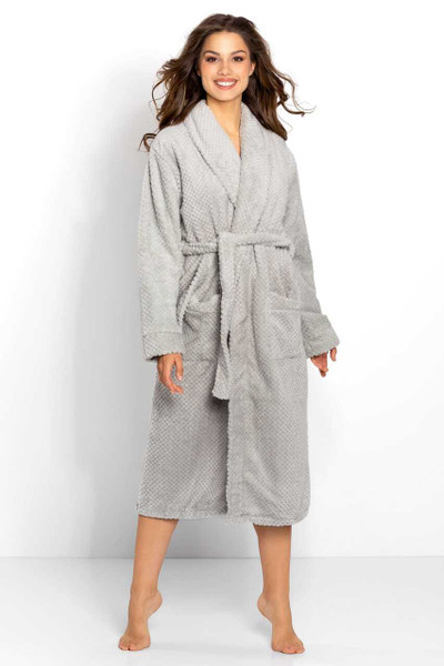 grey - Bathrobe model 175041 Momenti Per Me U704-175041