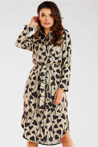 beige - Daydress model 176865 awama U704-176865
