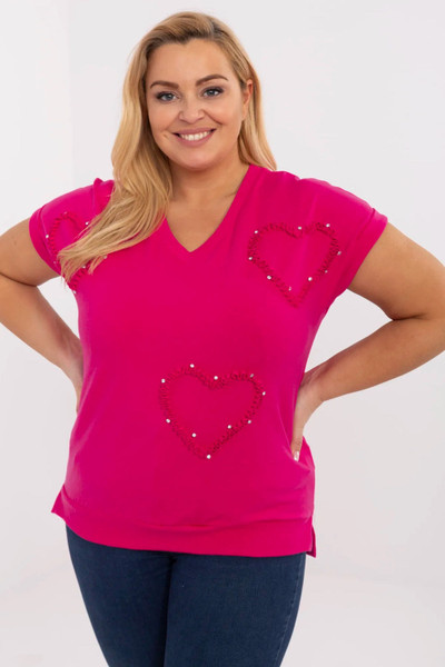pink - Plus size blouse model 211752 Relevance U704-211752
