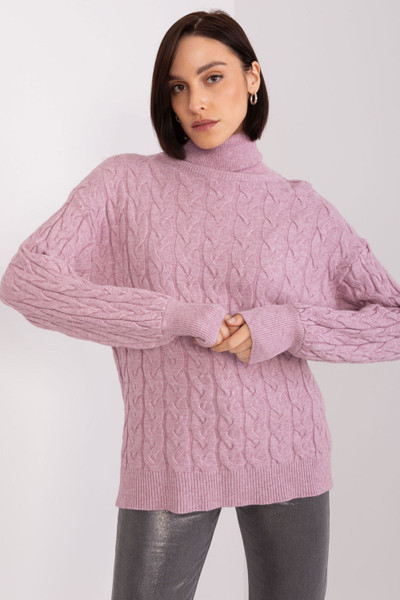 violet - Turtleneck model 188298 AT U704-188298