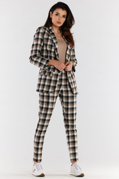 brown - Women trousers model 174313 awama U704-174313