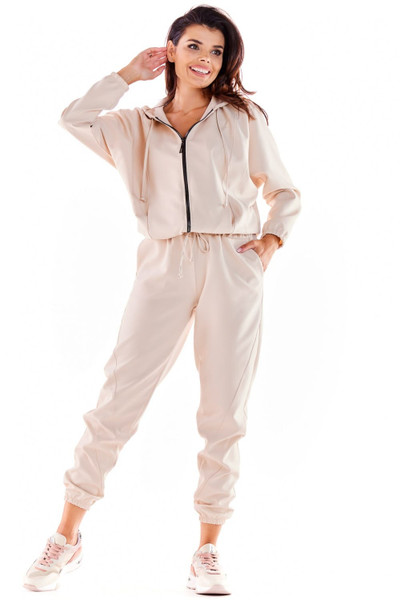 beige - Tracksuit trousers model 178655 awama U704-178655