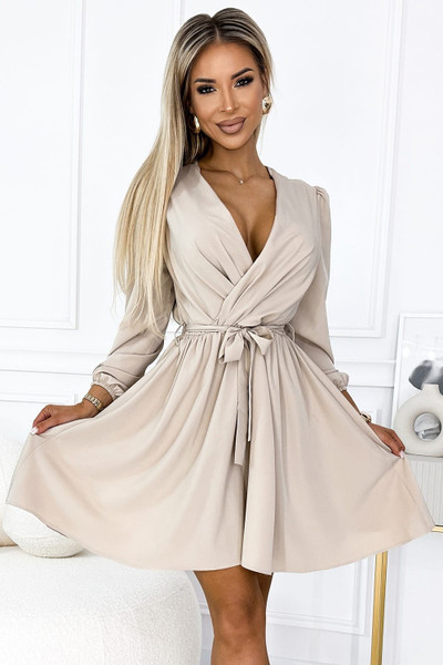 beige - Cocktail dress model 191517 Numoco U704-191517