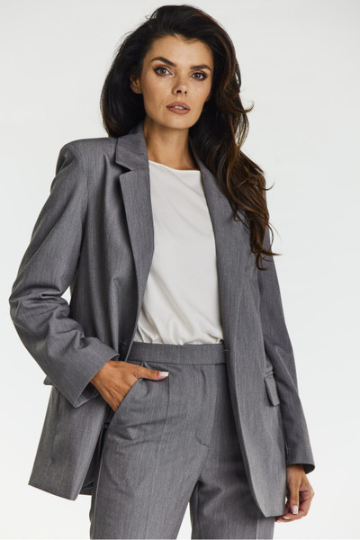 grey - Jacket model 200566 awama U704-200566