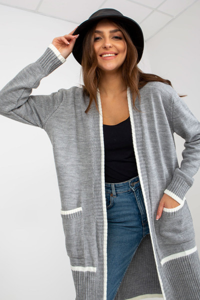 grey - Cardigan model 170765 Rue Paris U704-170765