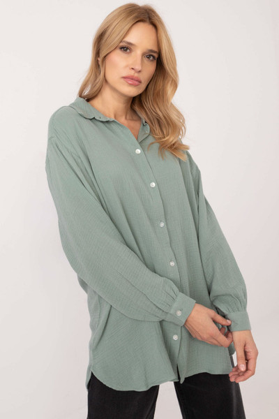 green - Long sleeve shirt model 202949 Sublevel U704-202949