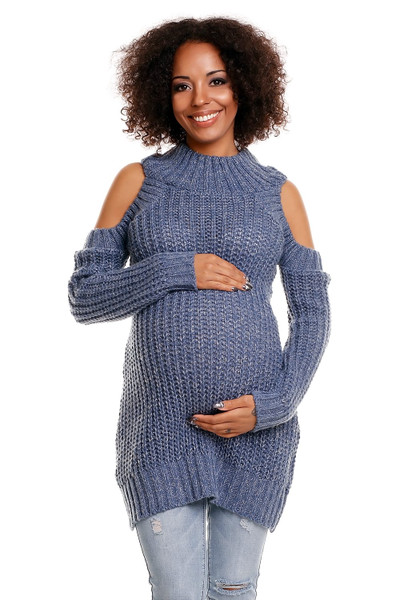 blue - Pregnancy sweater model 84340 PeeKaBoo U704-84340