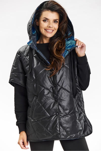 black - Gilet model 200551 awama U704-200551
