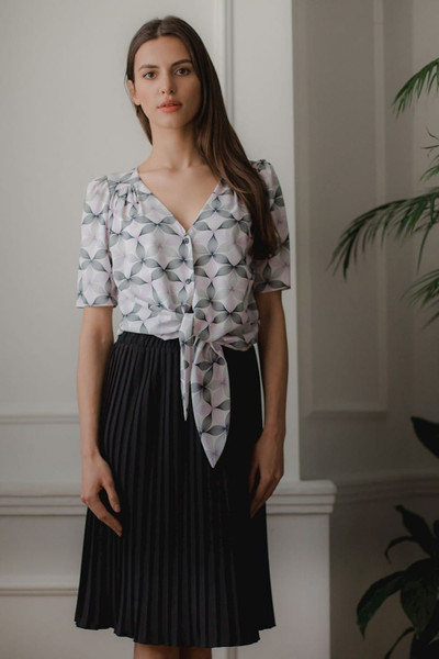 multicolor - Short sleeve shirt model 143907 Lenitif U704-143907