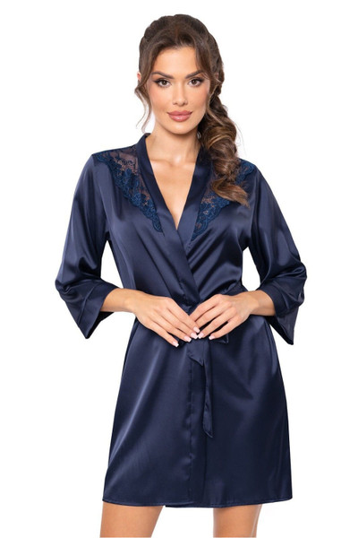 navy blue - Short bathrobe model 204924 Donna U704-204924