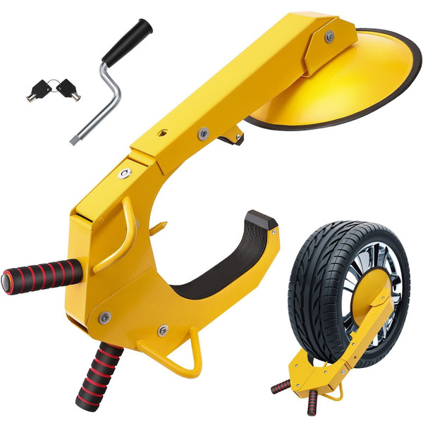 Wheel Lock Clamp, 1 Pack Trailer Wheel Lock, Heavy-Duty Anti Theft Tire Lock, Adjustable Tire Boot  E415-XPSLTS1J0000E14V9V0