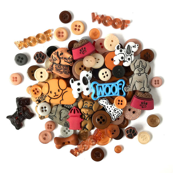Buttons Galore Value Pack of Buttons for Crafts and Sewing Dogs 50 Buttons N274-FC01025645