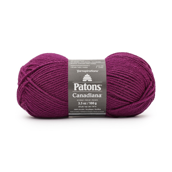 Spinrite Patons Canadiana Yarn Solids Fuchsia 1 Pack of 1 Skein N274-FC01515376
