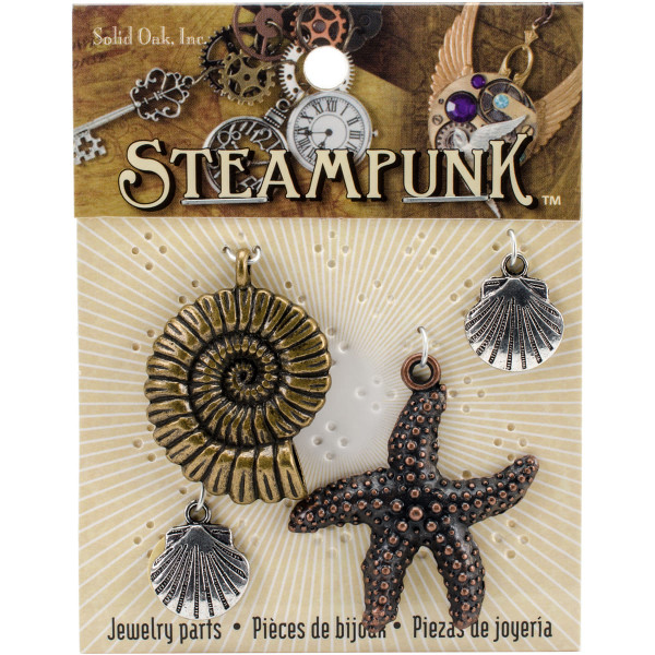 Steampunk Soli Oak Metal Accents Sealife N274-FC017021298