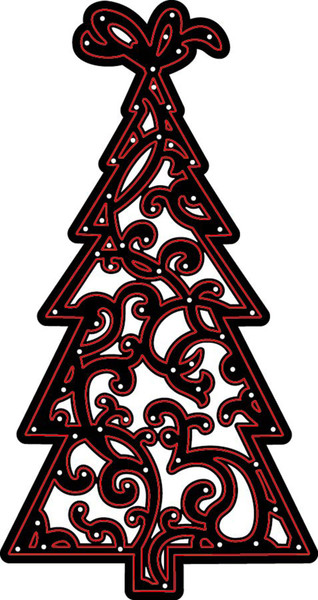 Christmas Craft Dies Ornate Christmas Tree N274-FC01096327