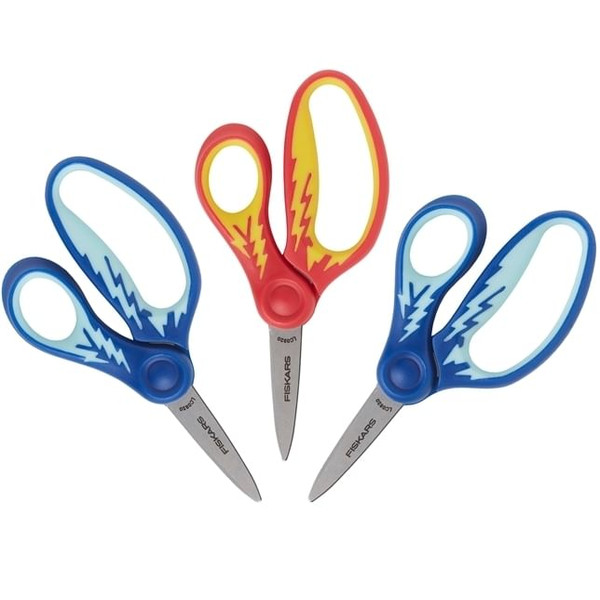 Fiskars Softgrip Pointed tip Kids Scissors 5 in. 3 pack WEB N274-FC01068636