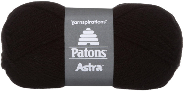 Patons Astra Yarn Solids Black 1 pack of 1 Skein N274-FC01005357