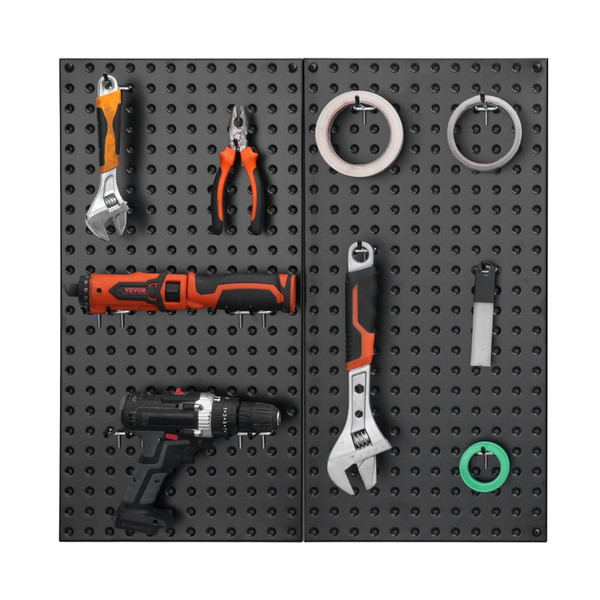 Metal Pegboard Panels, 24" x 12" Pegboard, 2 Panels, Heavy Duty Peg Board Wall Organizer with Acces E415-GJGBHSJS241219C35V0
