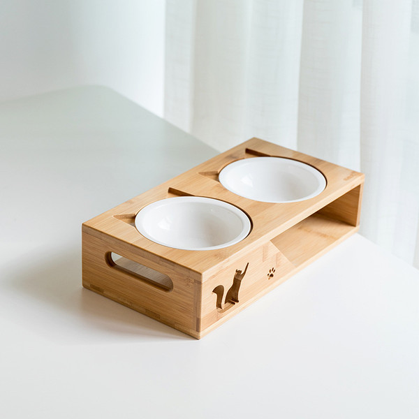 Color: E - Anti-Ceramic Beveled Bowl For Cats And Dogs Can Be Knocked Over Q119-CJGJ109054505EV
