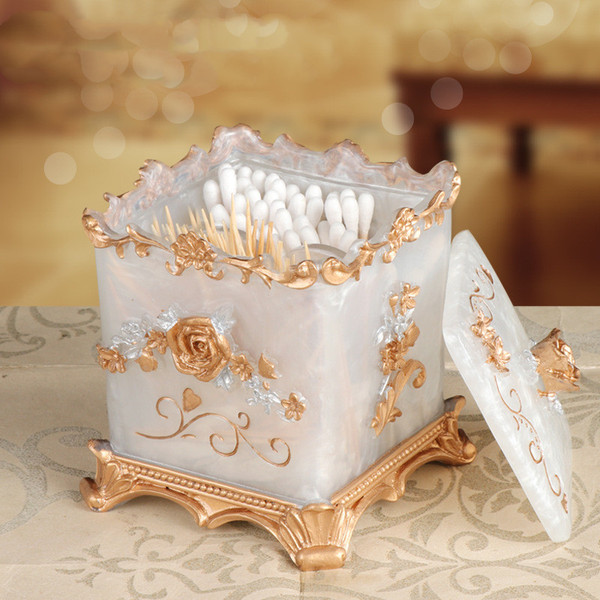 Color: 2style - European Style Toothpick Box Cotton Swab Box Storage Box Creative Toothpick Holder Q119-CJGJ115284002BY