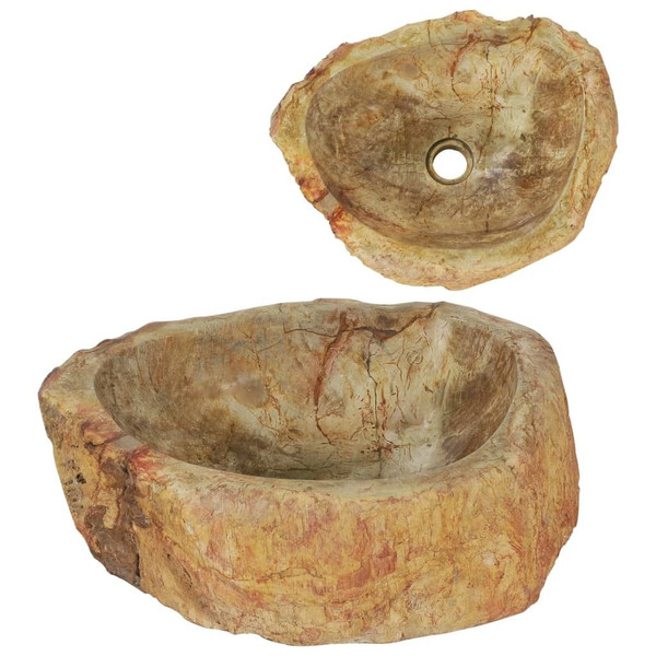 Sink 17.7"x13.8"x5.9" Fossil Stone Cream A949-142778