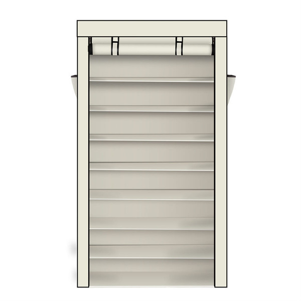 US Non-woven Fabric Shoe  Cabinet 10 Layers Widened Household Shoe Organizer Beige K484-PHO_0S78052D_US